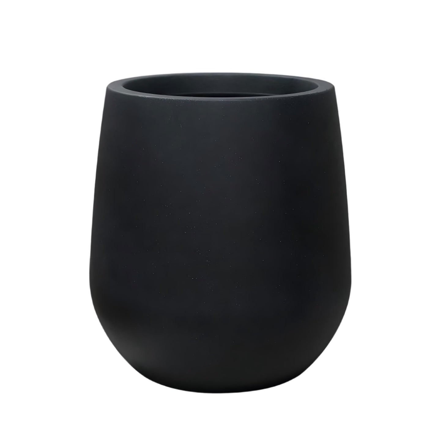 16.9 Inch Plastic Tall Planters for Outdoor Plants,Modern Black Round Tapered Flower Pot for Outdoor and Indoor Plants, Large Plant Pots with Drainage Holes and Rubber Plug for Home Garden Patio