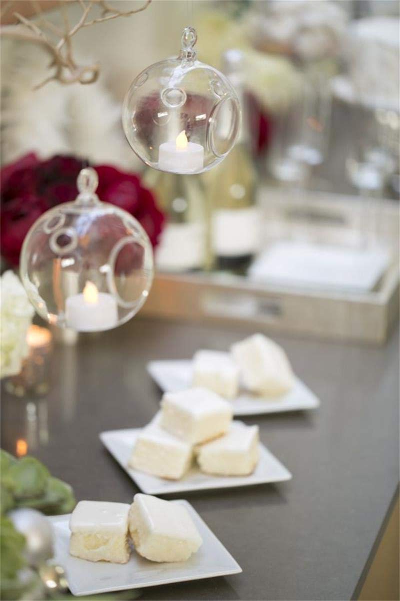 Set of 24 Wedding Hanging Glass Orbs, Glass Tea Light Terrarium, Globe Terrarium, Tea Light Holders, Wedding Decor Indoor Outdoor