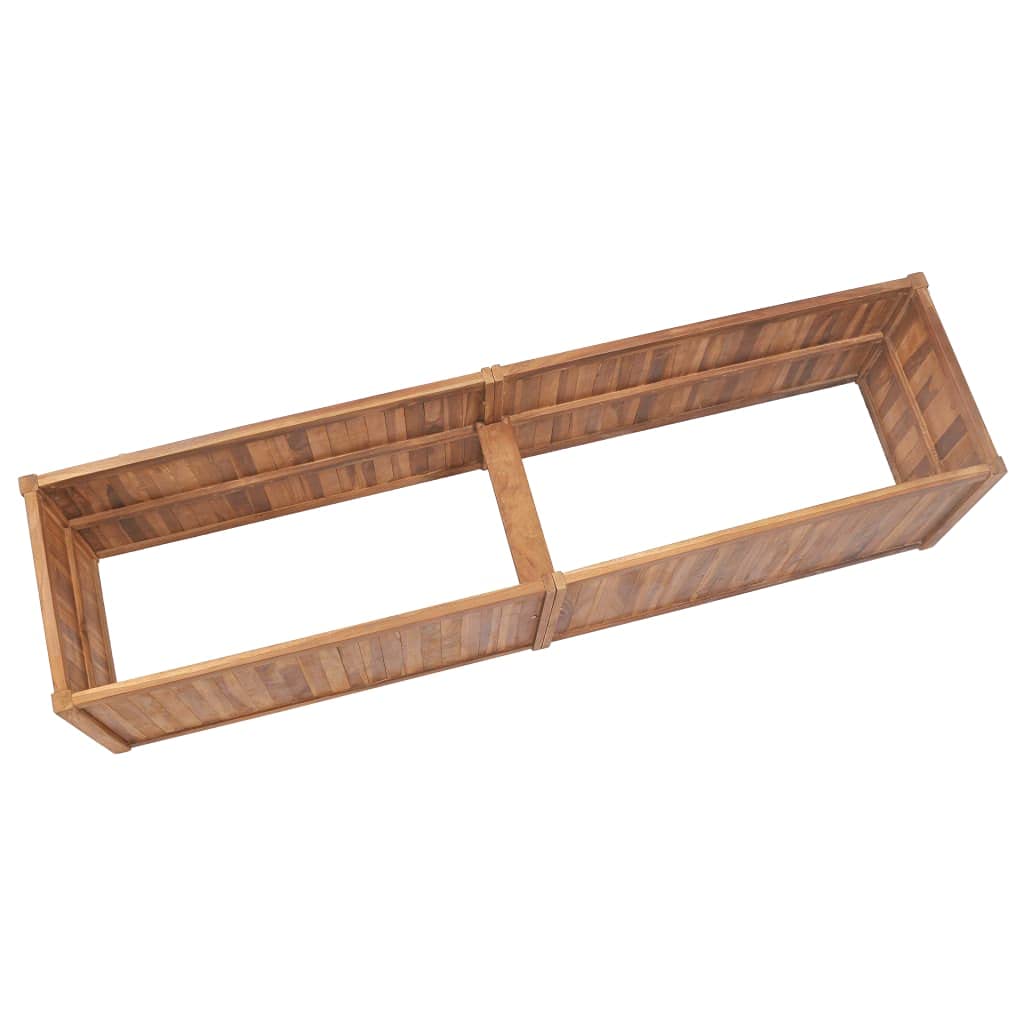 YNGBHFNOP Large Outdoor Raised Garden Bed Planter Box, Natural Solid Teak Wood Rectangular Flower Box for Patio Balcony Terrace, Durable Elevated Planter for Vegetables Herbs Plants, Easy Assembly