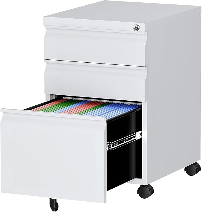 Letaya 3 Drawer Mobile File Cabinet