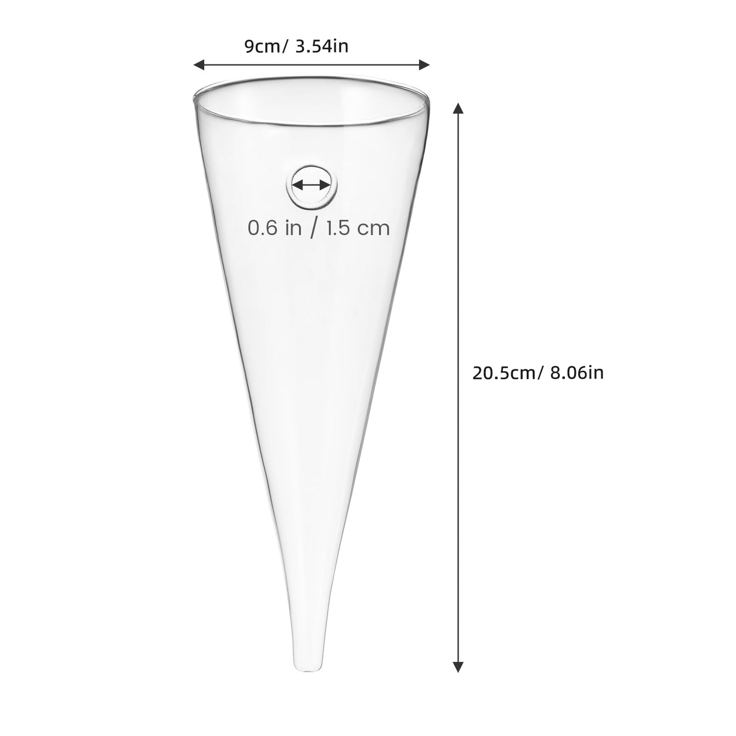 Cabilock Wall Planter Propagation Stations, Clear Glass Wall Hanging Plant Terrarium, Circular Cone Propagation Vase for Hydroponic Plants Flowers, Bathroom Home Office Living Room Decor