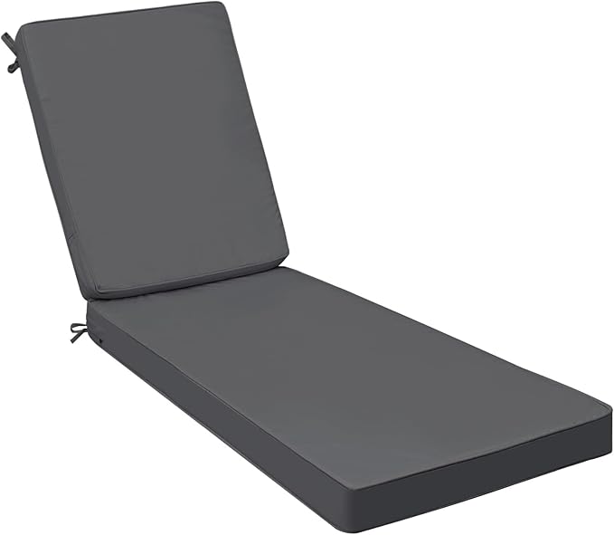 AAAAAcessories Outdoor Chaise Lounge Cushions, Fade-Resistant, Waterproof Patio