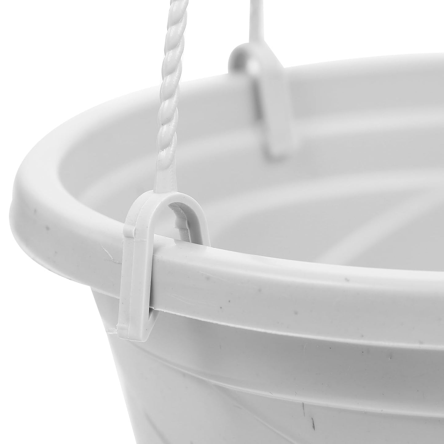 Toddmomy 10Pcs Plastic Hanging Planter with Hooks, Hanging Orchid Pot Flower Pots Baskets Nursery Planter Holder for Plants Outdoor Indoor Garden Balcony