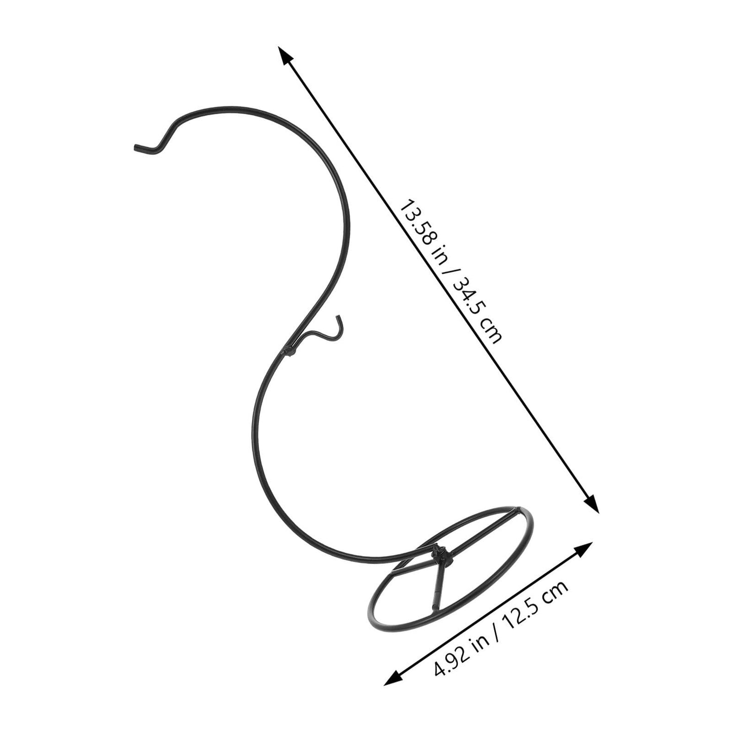HOOTNEE 2pcs Iron Wire Plant Hanging Hooks S-shaped Air Plant Holder 14x34.2cm for Home Décor, Seasonal Ornament Stand, Glass Ball Terrarium Display