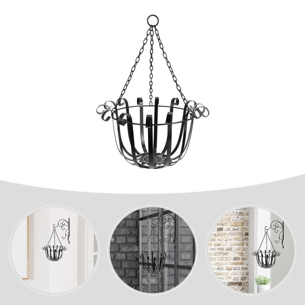 BESPORTBLE Flowerpot Hanging Baskets for Flowers Hanging Flower Pot Holder Wire Plant Basket Wire Hangers Metal Plant Holder The Chain Iron
