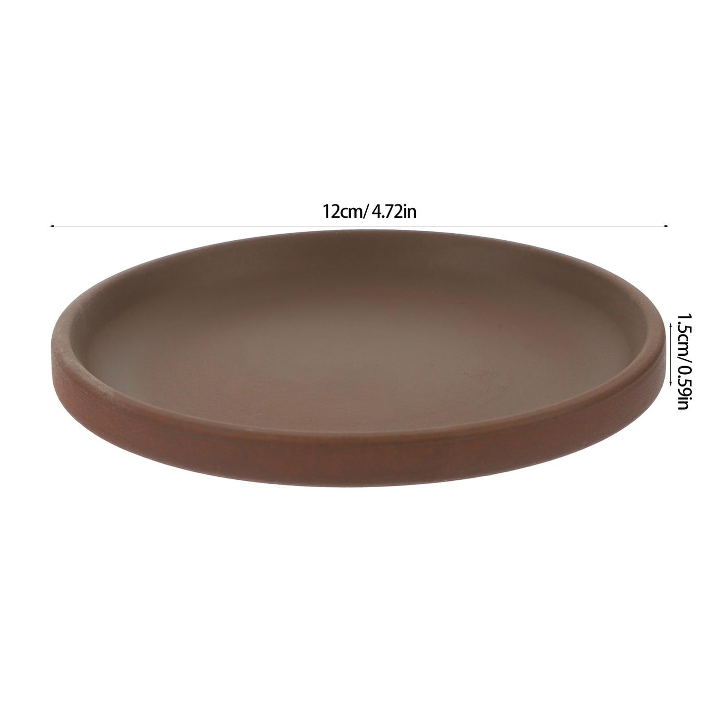 BESPORTBLE Purple Clay Flower Pot Tray - 4.72 Inch Round Ceramic Plant Saucer for Indoor and Outdoor Use Durable Water Catcher for Potted Plants