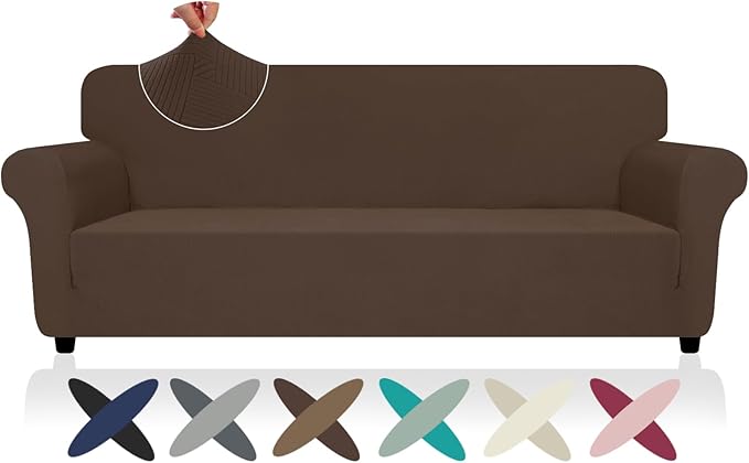 ZNSAYOTX Oversized Super Stretch Couch Cover, New Striped Sofa Covers