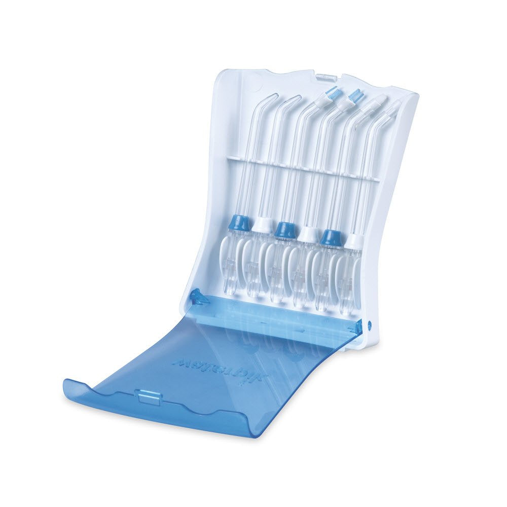 Waterpik Water Flosser 6 Count Replacement Tips With Case, Convenient, Hygienic and Sturdy for Easy Storage and Travel, Includes Precision, Orthodontic, Plaque Seeker Refill Heads Nozzles