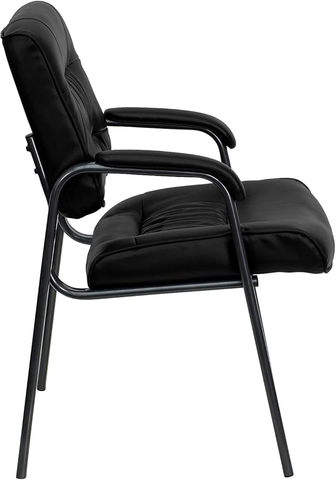 Flash Furniture Haeger Black LeatherSoft Executive Side Reception Chair