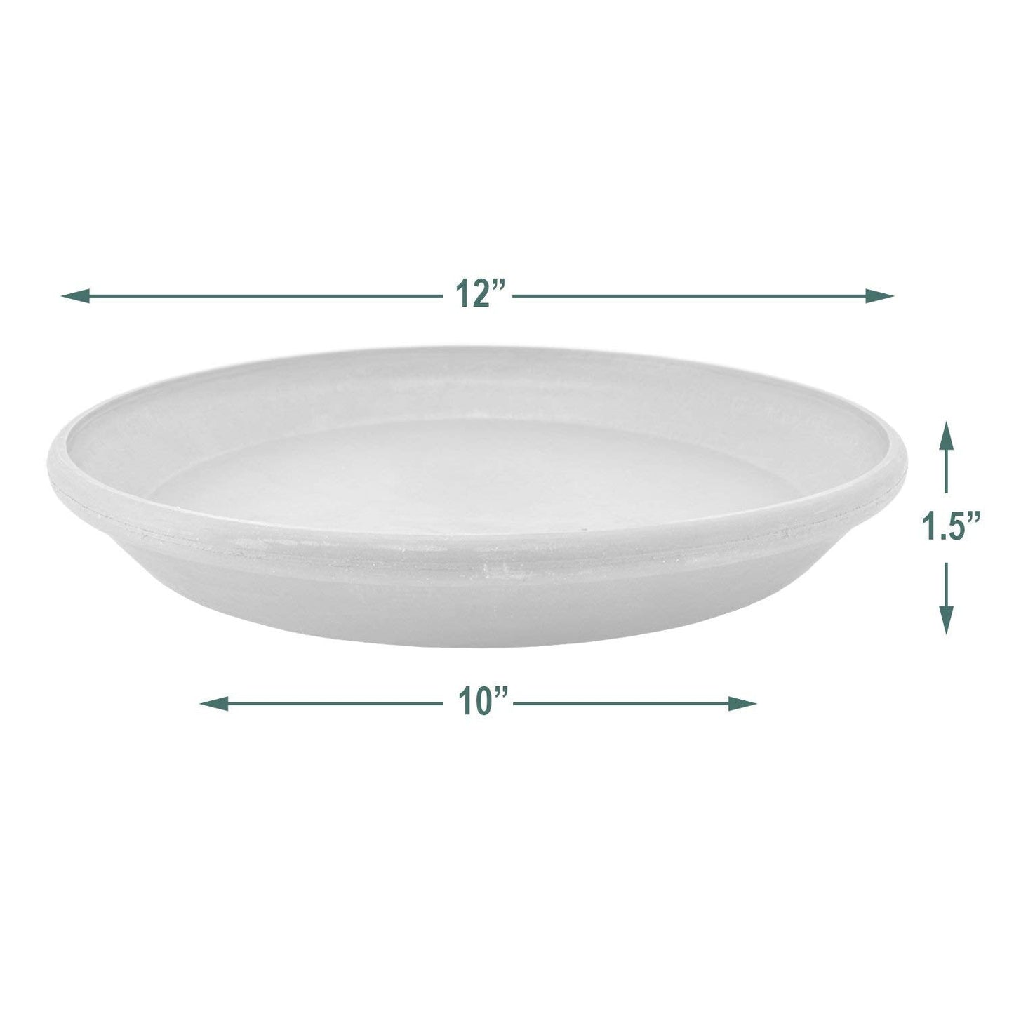 Arcadia Garden Products PSW Pot Collection AP30TCM 12-inch Plastic/Stone/Wood Composite Plant Saucer Drip Tray – No Drainage Hole (Drillable), Indoor/Outer Water Tray, Terra Cotta Marble Color