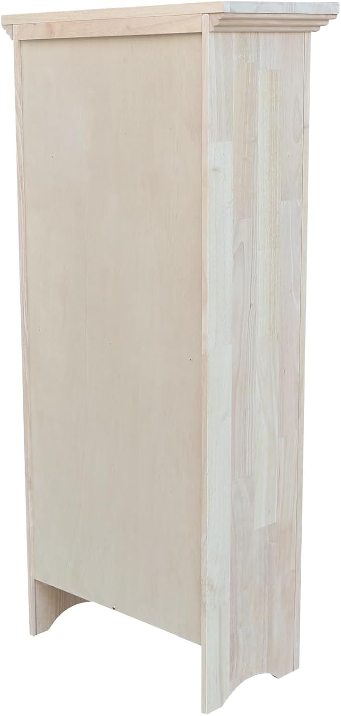 Single Jelly Cabinet, Solid Parawood Construction, 22.8"W x 12.5"D x 51"H