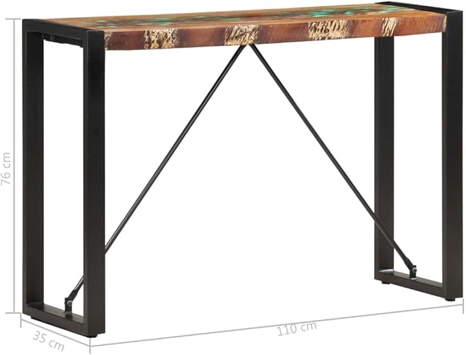 SKM Console Table 110x35x76 cm Solid Reclaimed Wood