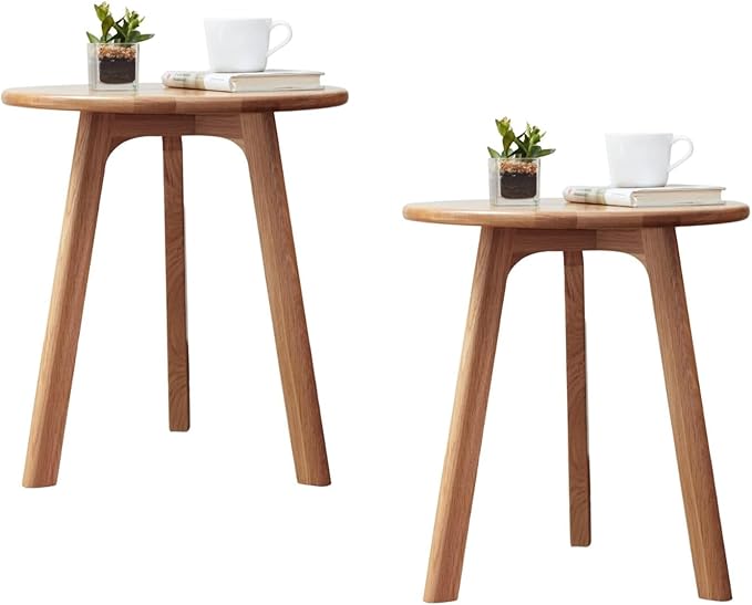 100% Solid Oak Small Side Table