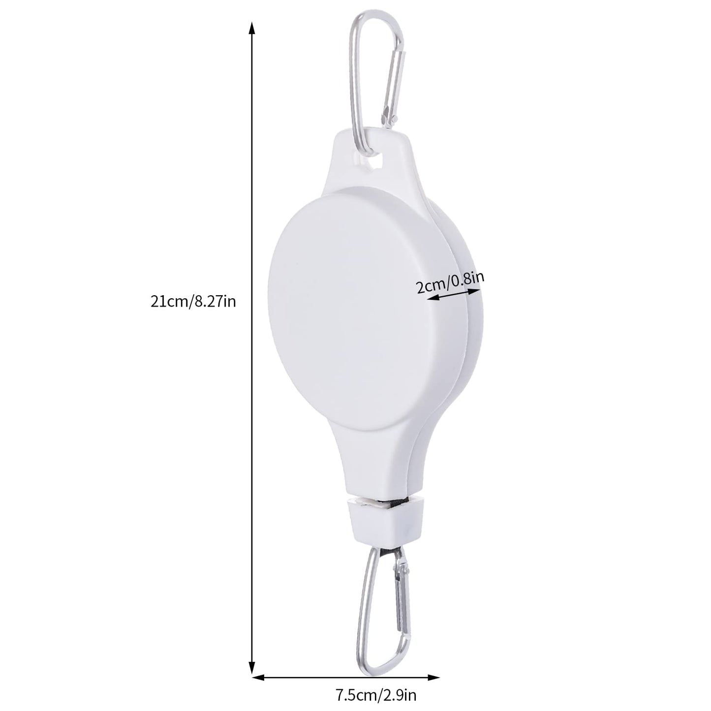 Haakong 6 Pcs Retractable Plant Hanger, Easy Reach Plant Pulley Adjustable Height Wheel for Hanging Plants - Heavy Duty for Garden Baskets Pots & Birds Feeder - White