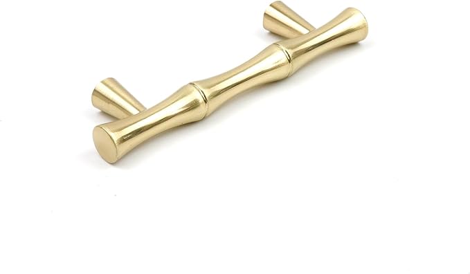 2PCS Bamboo Shape Handle, Zinc Alloy Cabinet Handles, 2.5 Inch Hole Distance