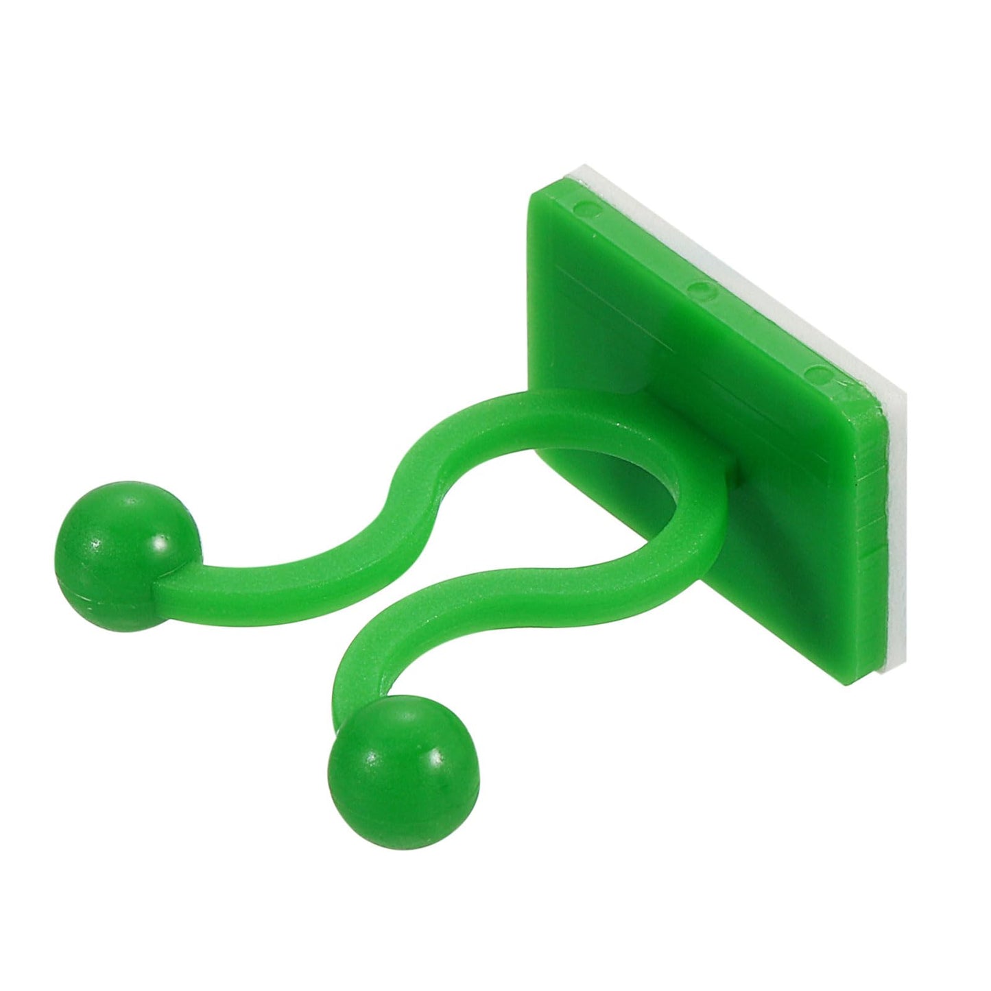 uxcell 100Pcs Plant Climbing Wall Fixture Clips, Plant Fixer Self-Adhesive Hooks Wire Fixing Supporting for Indoor Outdoor Decoration and Cable Wire Fixing (Green, 8mm/0.31")