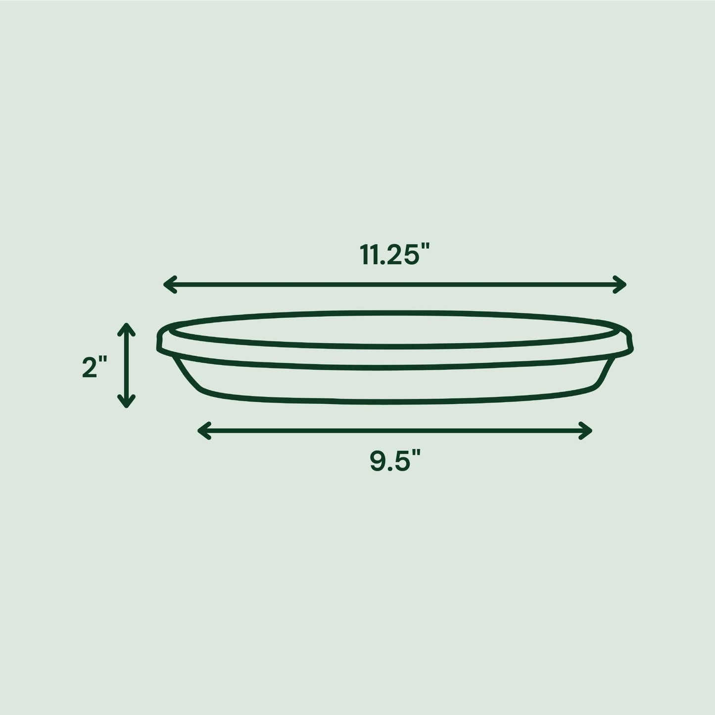 TERRATRAY CHARCL 12"