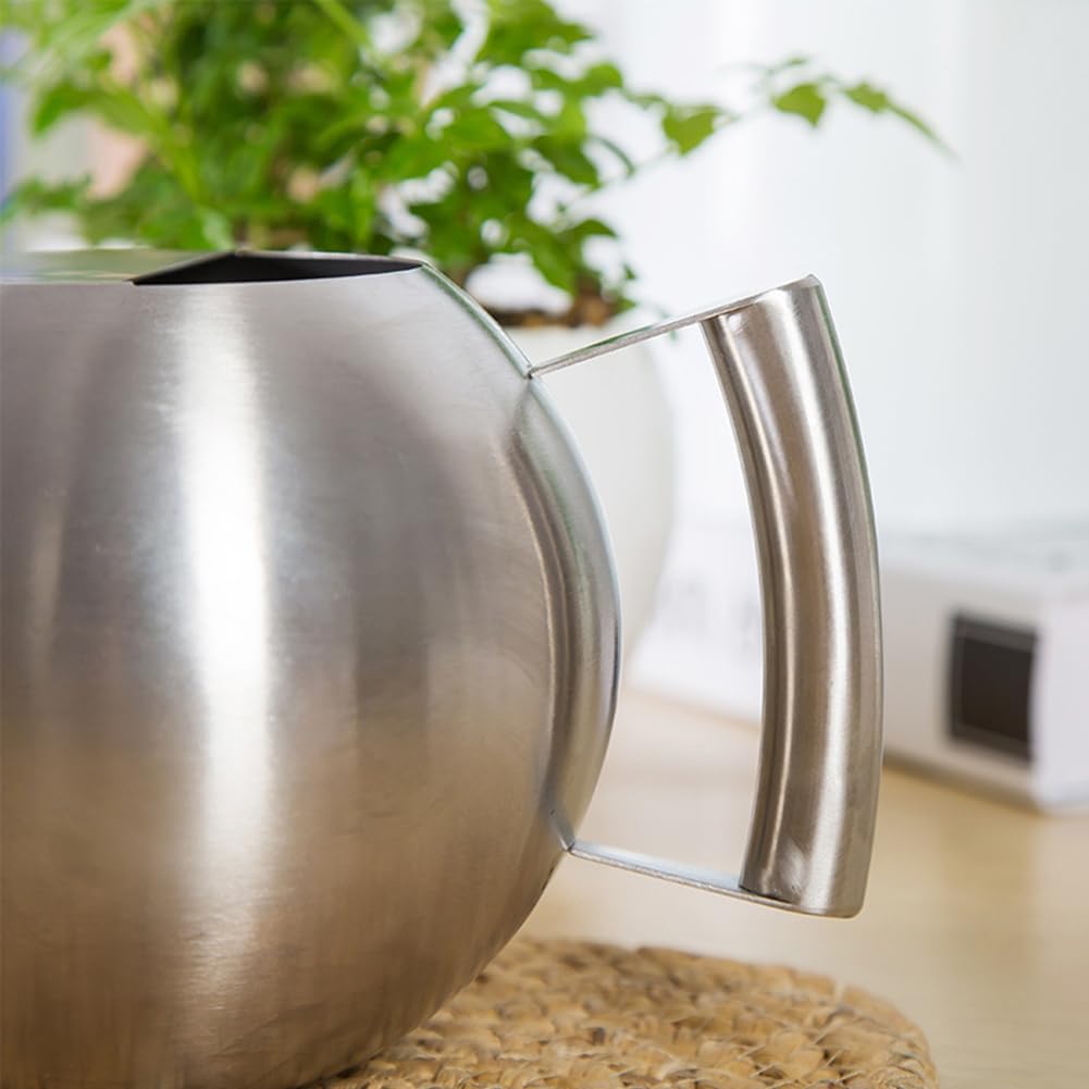 Chemlliy Watering Can with Long Spout and Comfortable Handle, 35 oz/1000ml Small Watering Can for Indoor Plants, Stainless Steel Garden Watering Pot for Indoor House Plants Bonsai Flower Decorative