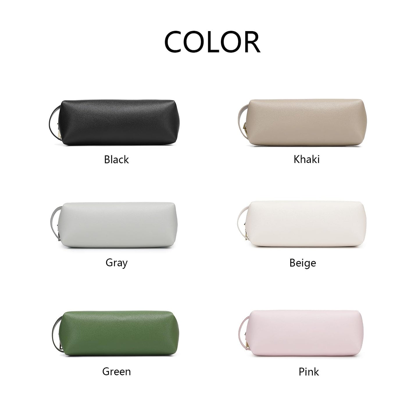 YONBEN Pencil Case Soft School Pencil Pouch Bag for Easy Carry Stylish and Durable (Pink,Faux leather)