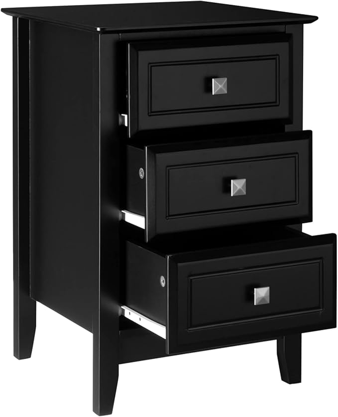 Bonnlo Upgraded 3 Drawers Night Stands
