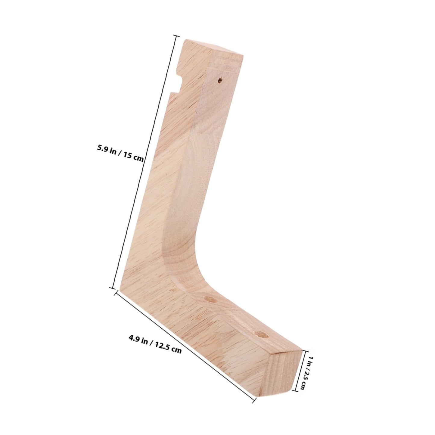 Mikikit Wooden Plant Hangers Indoor and Outdoor, 2pcs Heavy-Duty Wall Mounted Plant Hooks, Natural Wood Hanging Brackets for Flower Pots and Garden Storage