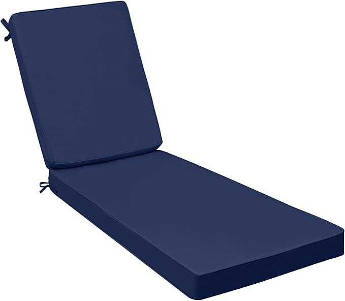 AAAAAcessories Outdoor Chaise Lounge Cushions, Fade-Resistant, Waterproof Patio