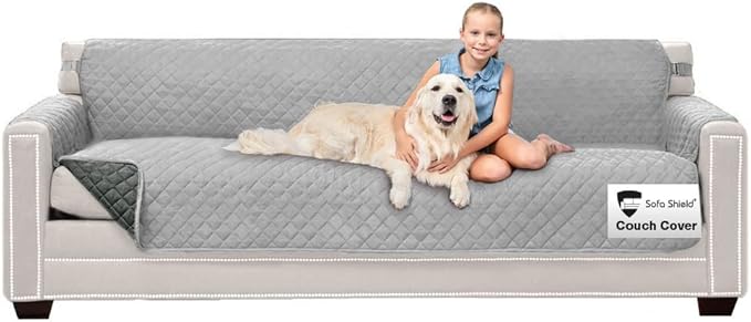 Sofa Shield® Couch Slip Covers for Dogs, Reversible Furniture Protector