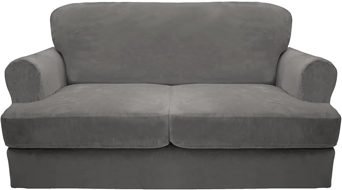 CUCRAF Cushion Sofa Cover 3 Piece Slipcovers, Soft Thick Velvet Couch Cover