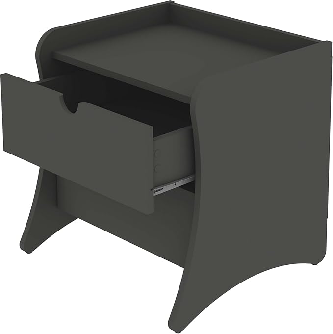 Eco Friendly Nightstand in Charcoal Gray Made from Sustainable Materials