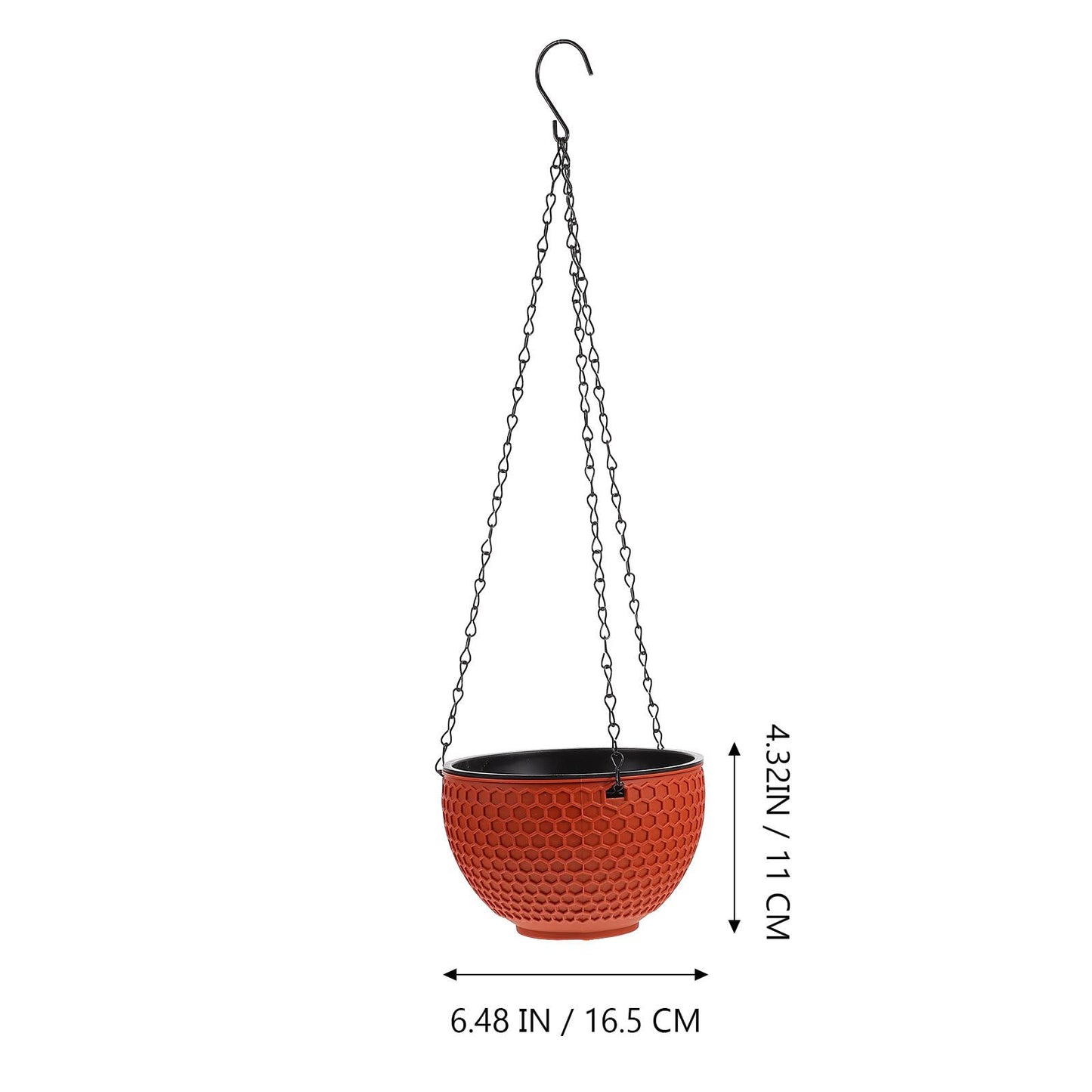 BESPORTBLE Hanging Planters Plastic Flower Pots 6.5 Inch Decorative Hanging Basket for Indoor Outdoor Balcony Plant Pot Decor