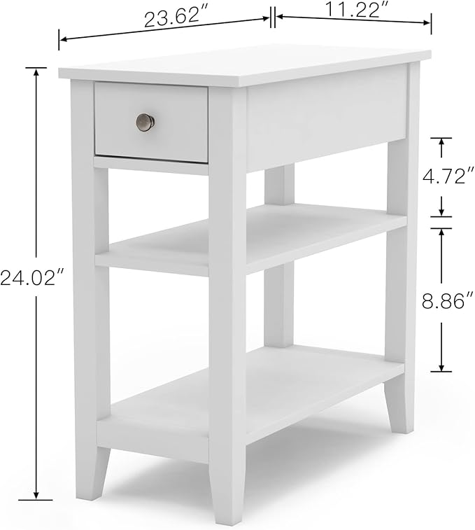 ChooChoo Side Table Living Room, Narrow End Table