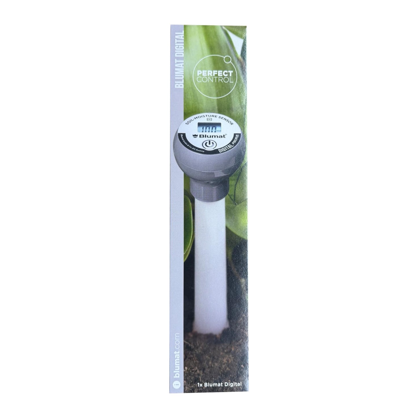 Blumat Moisture Meter for Plants - Accurate Soil Moisture Meter - Easy to Use Advanced Water Meter for Gardening (Moisture Meter with Cap and Planting Tool)