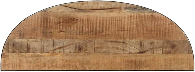 Solid Mango Wood Half Circle Side Table