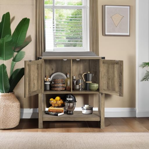Mufico Sofa Table Console Table, Coffee Bar Cabinet, 31.5 L x 13.8 D x 34.65 H