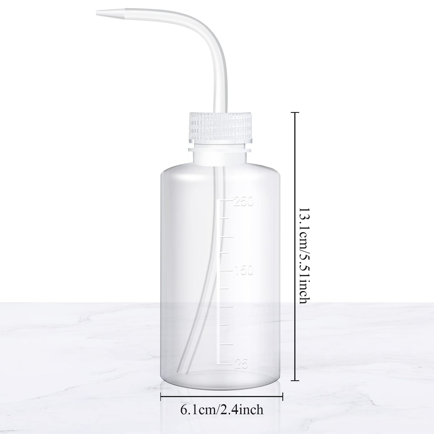 Sawysine 12 Pcs 250ml Plastic Safety Wash Bottles, 8oz, Multipurpose: Watering Plants, Cleaning Tattoo Tools, Labware, Experiments
