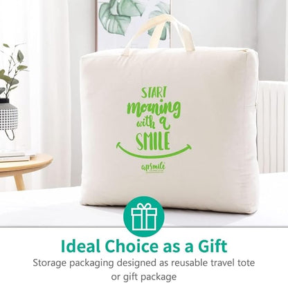 APSMILE Oversized King Down Feather Fibers Duvet Insert - Ultra-Soft All Season Down Feather Fibers Comforter Hotel Collection Comforter, Fluffy Medium Warmth (White, 120"x98")