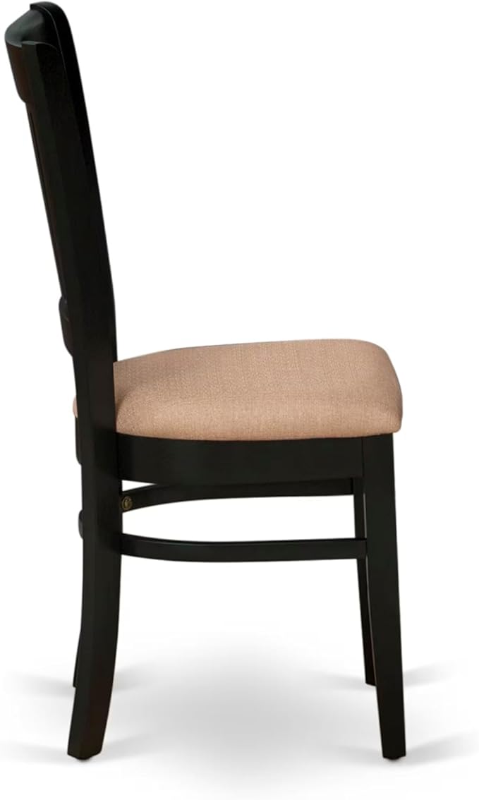 East West Furniture ANVA5-BLK-C 5 Piece Dining Room Furniture Set Includes a