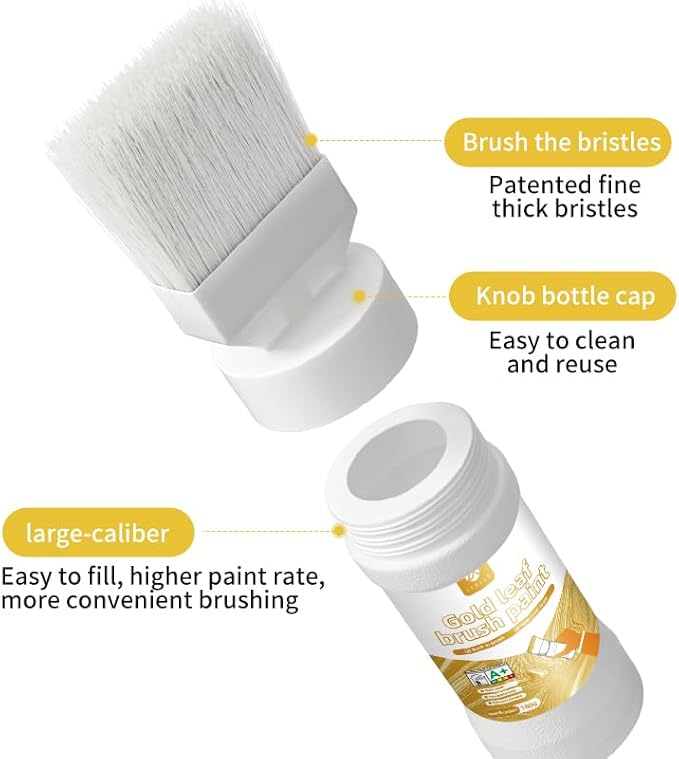 Liquid Gold Paint 6.35 Fl Oz, Non-Fading Gold Paint Finish