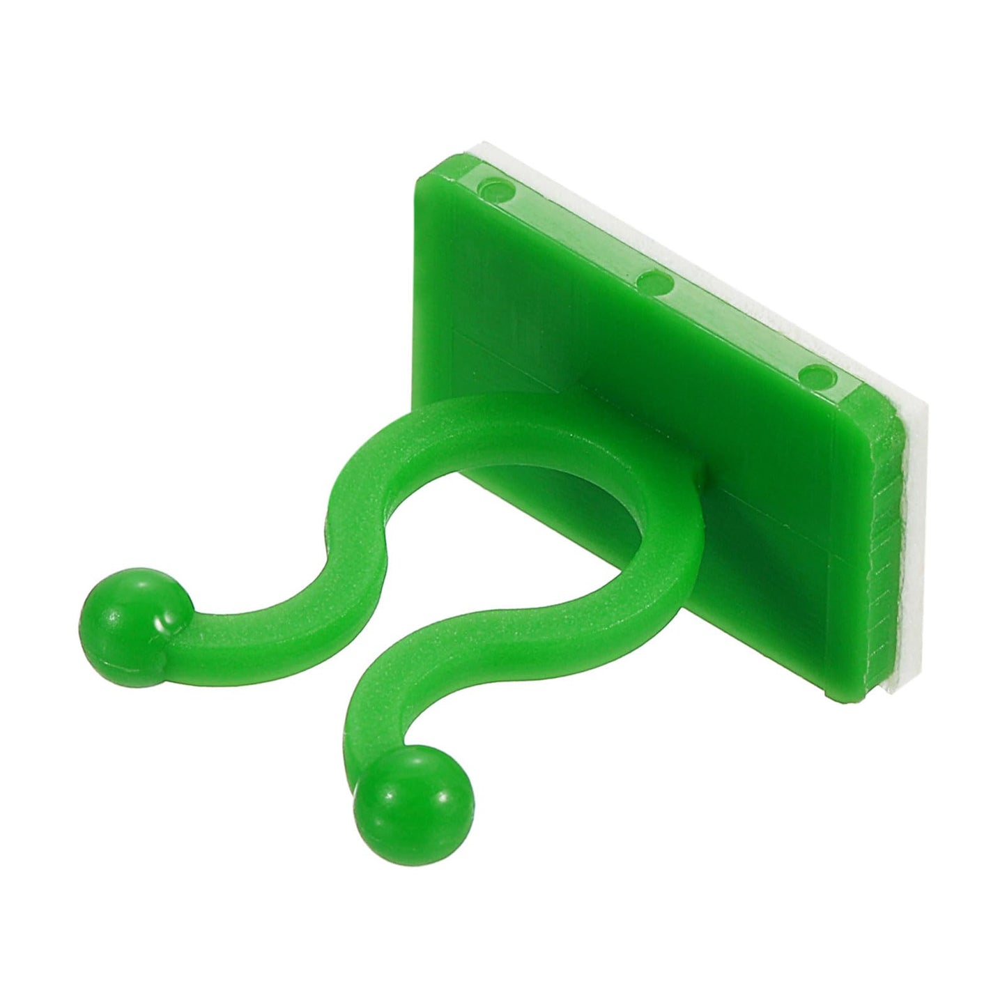 uxcell 100Pcs Plant Climbing Wall Fixture Clips, Plant Fixer Self-Adhesive Hooks Wire Fixing Supporting for Indoor Outdoor Decoration and Cable Wire Fixing (Green, 7.2mm/0.28")