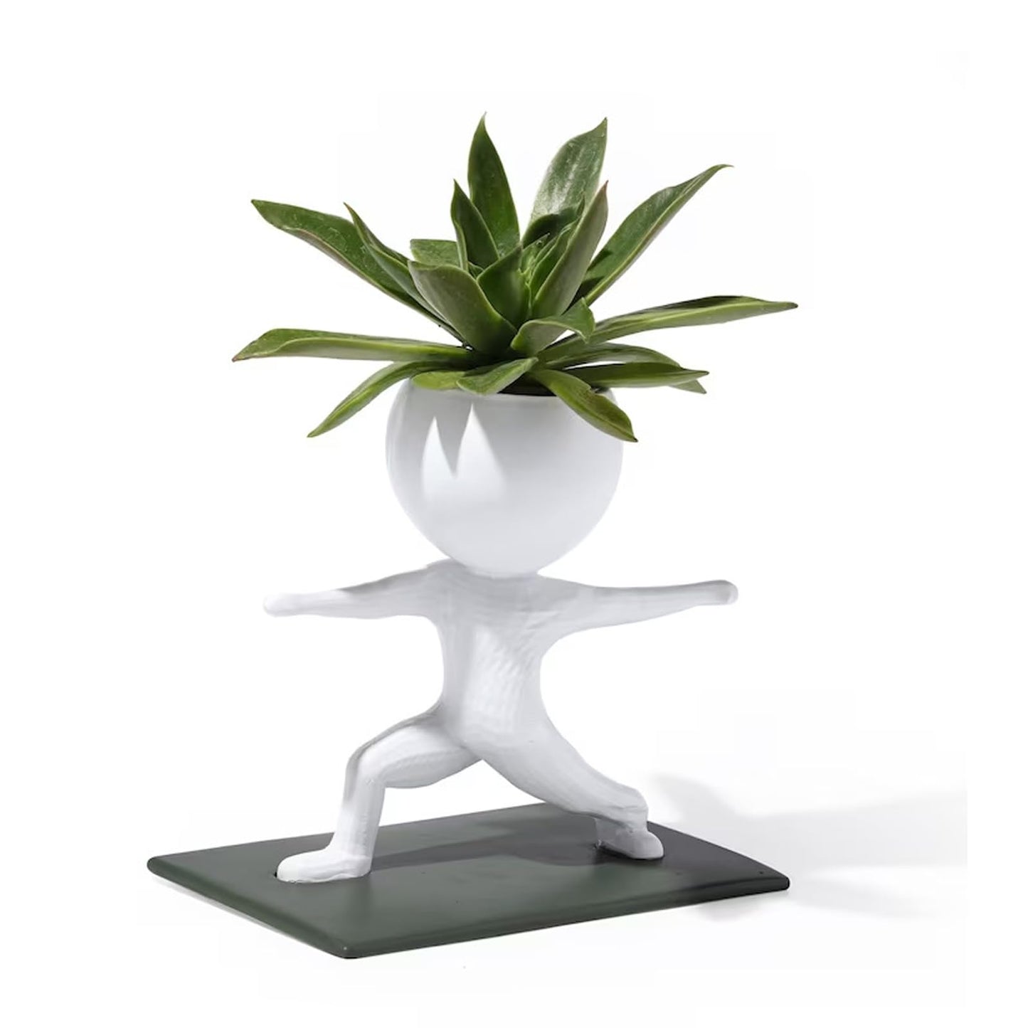 Partslety Funny Sporting Succulents, Cute Succulent Pots, Potted Plants Pots Yoga Ceramic Pot, Cute Planter Cactus Flower Porcelain Holder Container (Excluding Plants) Fitness Flowerpot