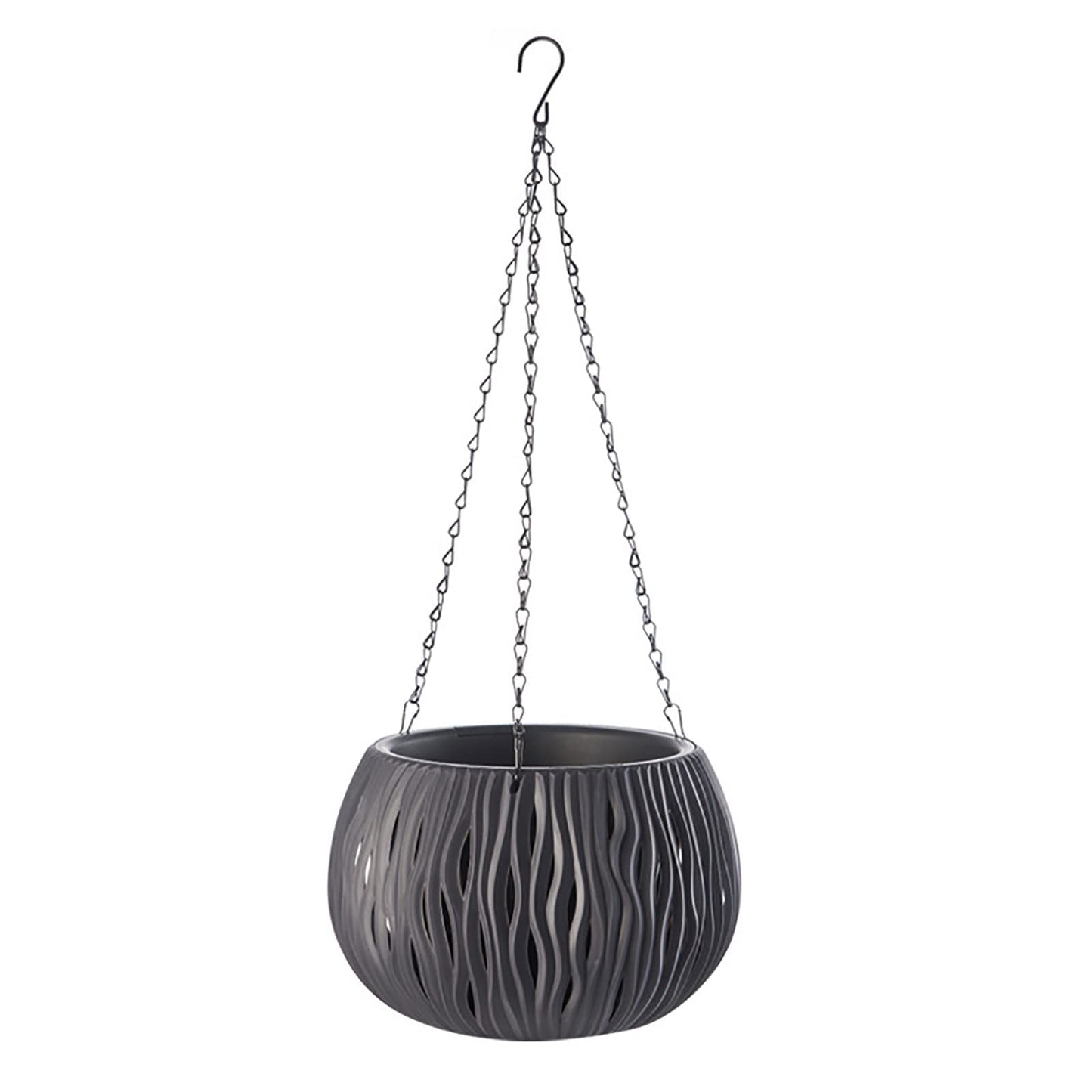 POTRUWE Imitation Rattan Plant Hangers with Base | Indoor Decorative Hanging Plant Holder Hanging Plant Basket for Wall/Window/Room Decor (Plant Not Included) (Gray)