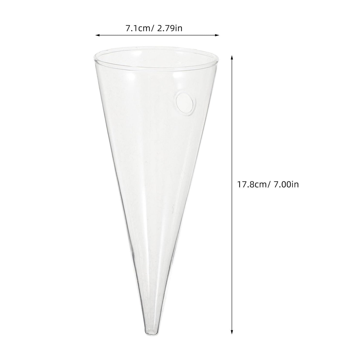 Homoyoyo Clear Glass Cone Vase - Wall-Mounted Terrarium Planter for Stylish Plant Displays for Flower Arrangements and Home Decor Unique Circular Design for Indoor Gardens