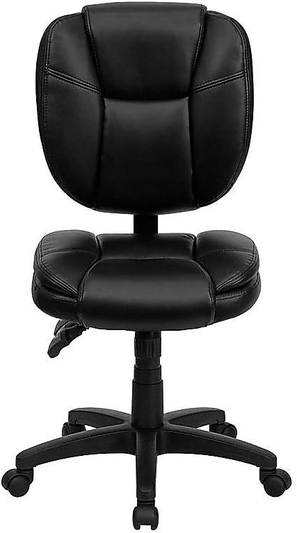 Flash Furniture Caroline Mid-Back Black LeatherSoft Multifunction Swivel