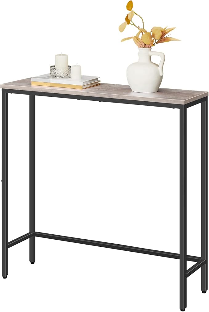 HOOBRO Narrow Console Table, 29.5" Small Entryway Table, Thin Sofa Table