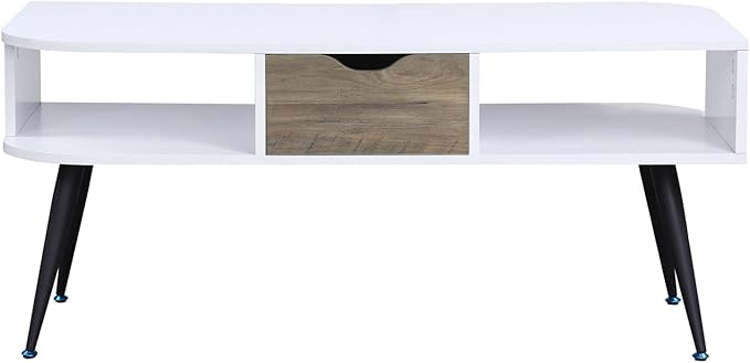 Modern Coffee Table 44 in, Sturdy Metal Frame Center Table