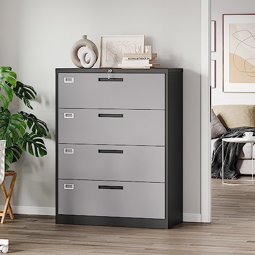 Letaya 4 Drawer Lateral Metal Filing Cabinet