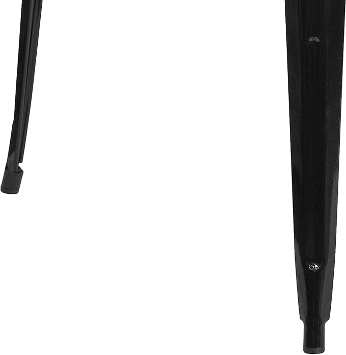Flash Furniture Nolan Commercial Grade 31.5" Square Black Metal Indoor-Outdoor