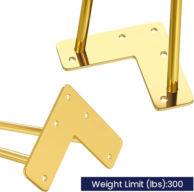 SMARTSTANDARD 12 Inch Hairpin Furniture Legs, 3/8'' Rods Metal Home DIY Projects