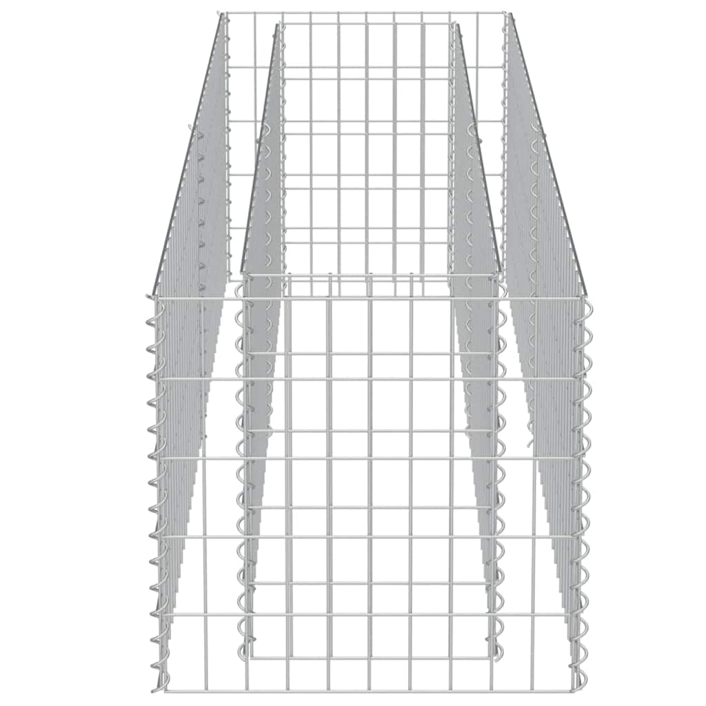 Gabion Raised Bed Silver Galvanized Steel 70.9 x 19.7 x 19.7 in, Gardening, Pots & Planters, 143559