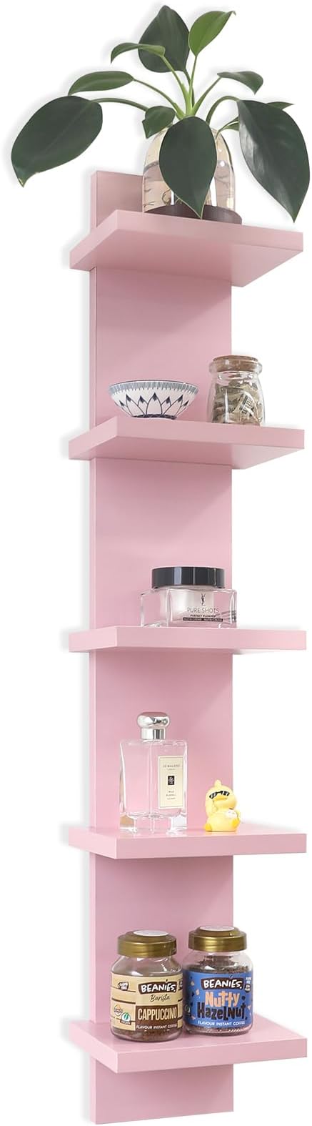Homaterial 5 Tier Wall Shelf Unit, Decorative Wall Mount Vertical Shelving